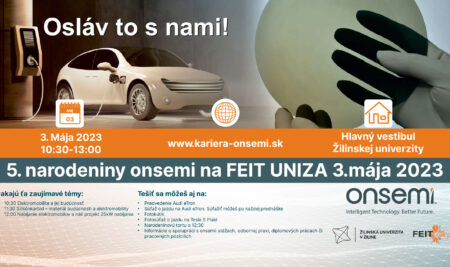 Pozvánka na 5. narodeniny onsemi na FEIT UNIZA